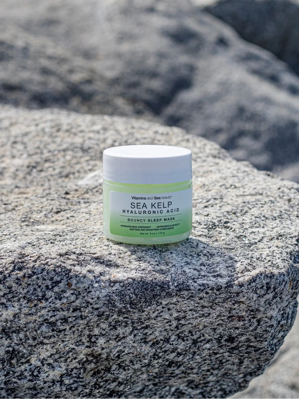 Sea Kelp Hyaluronic Bouncy Sleep Mask – Hydrating Night Cream (Light Green)